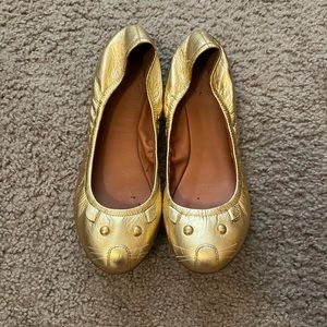 Marc By Marc Jacobs Metallic Gold Mouse Loafers